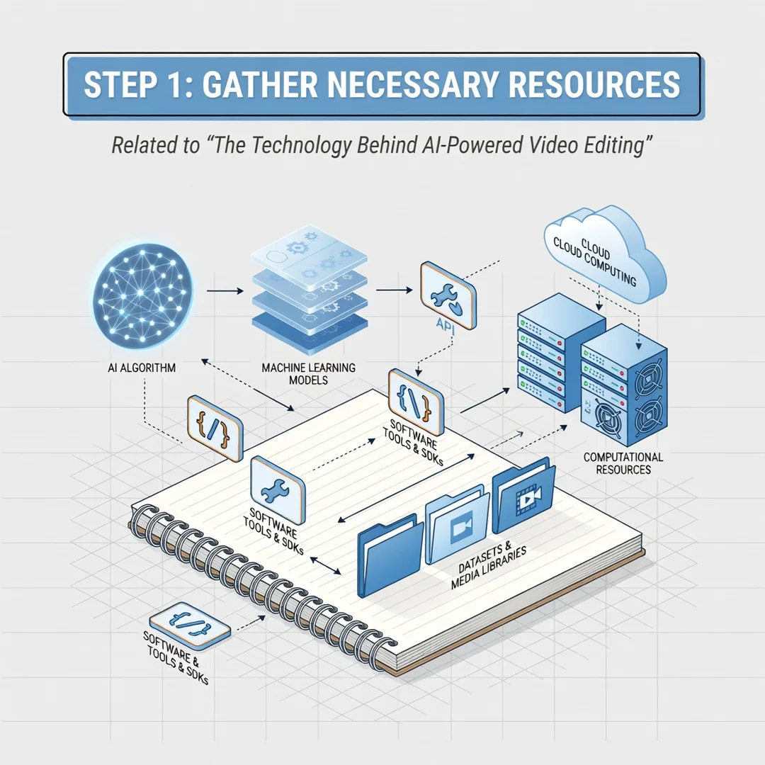 Step 4: Illustration for step: Gather necessary resources related to The Technology Behind AI-Powered Video 